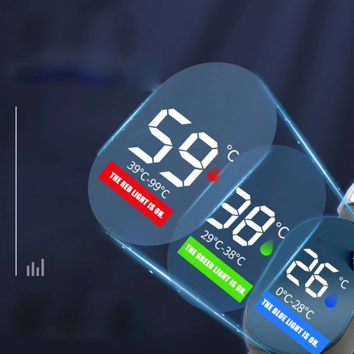 Shower temperature gauge