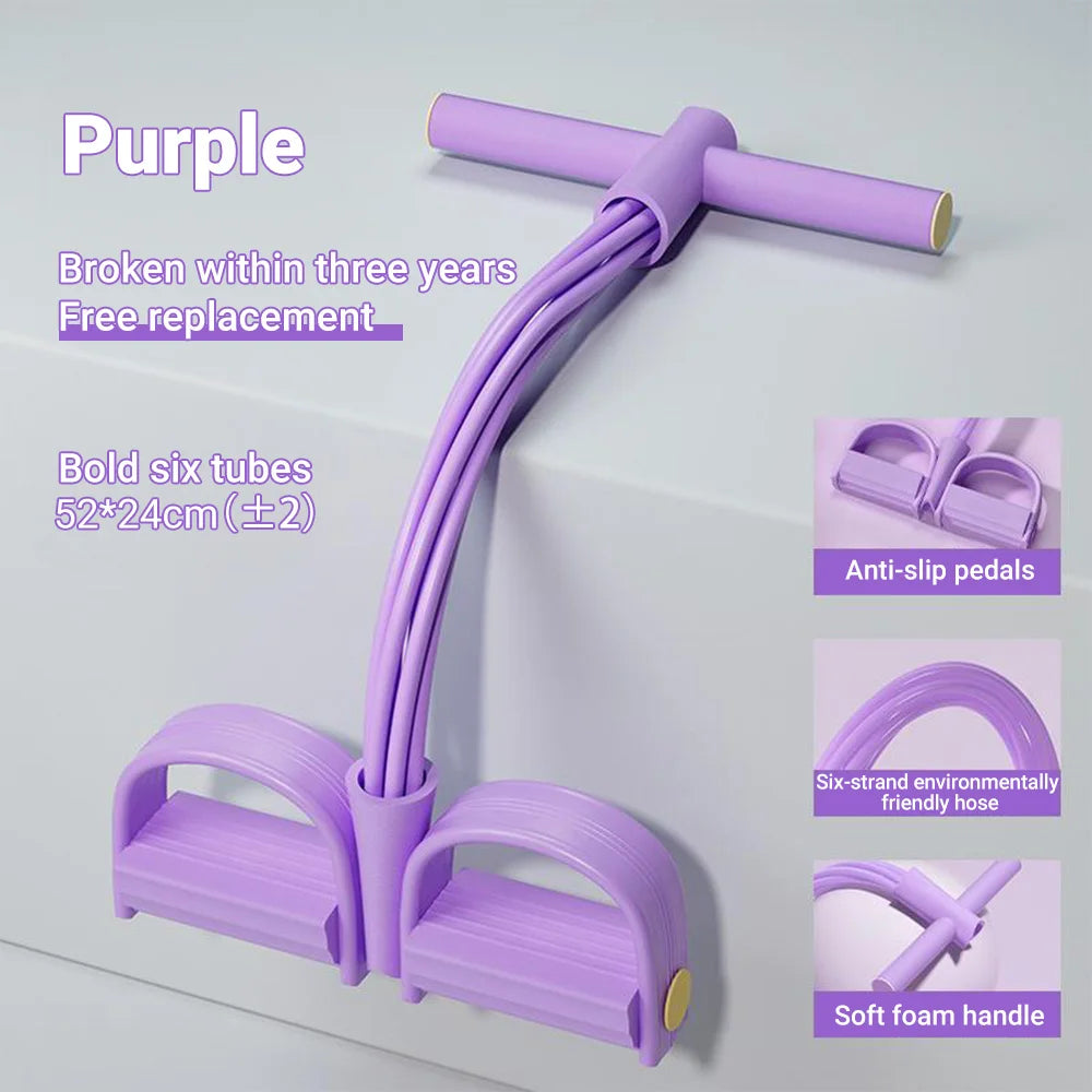 Elastic rope for home exercises